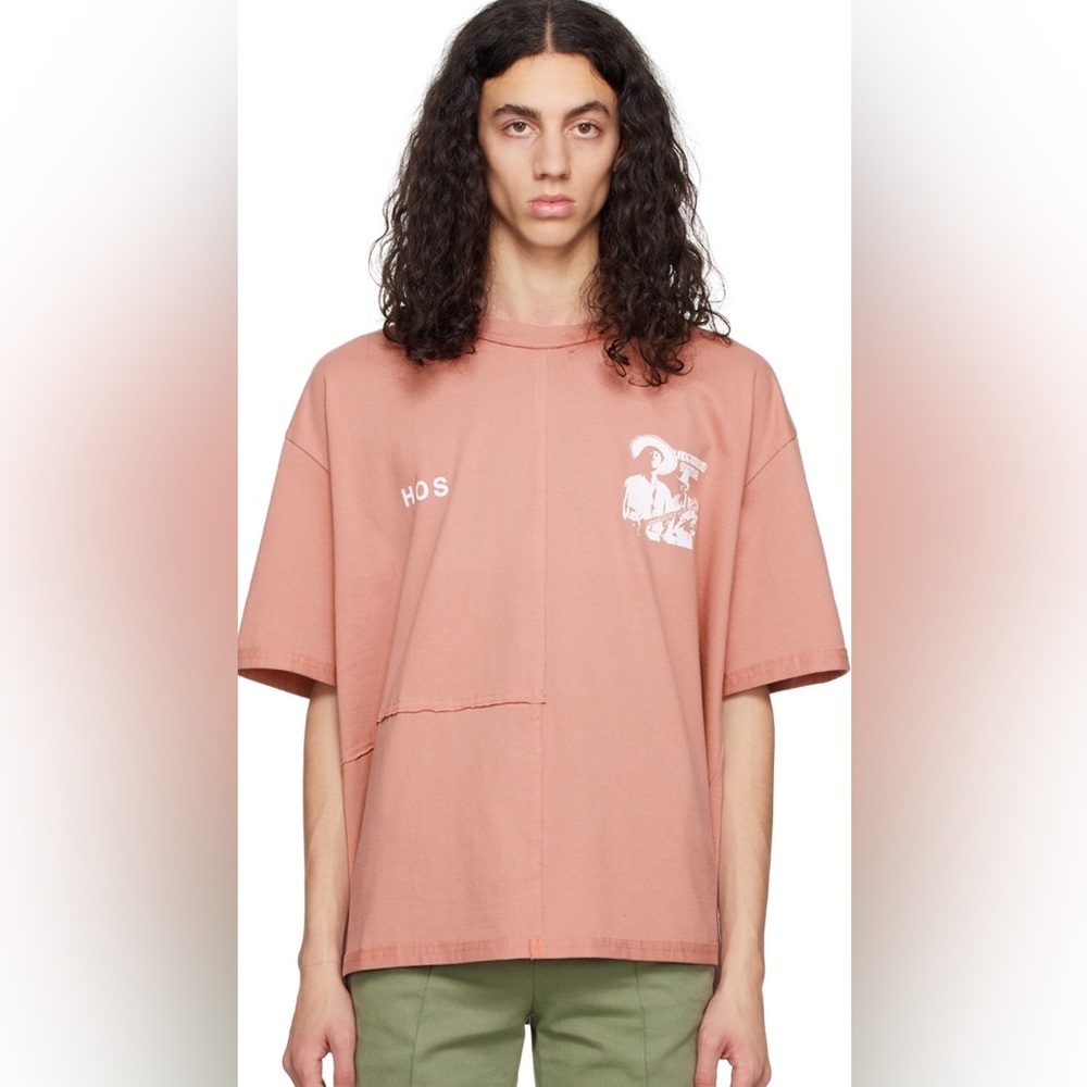 HEAD OF STATE UNDERGROUND SPIRITUAL LOGO GRAPHIC TEE IN DUSTY PINK